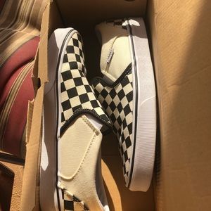 Checkered board vans